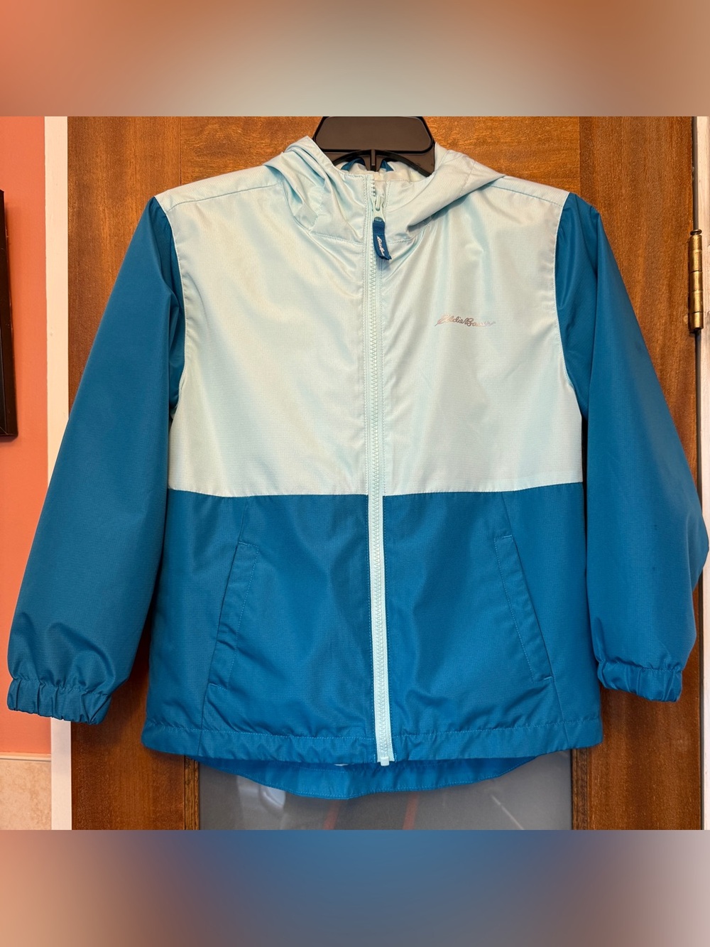 Eddie Bauer Youth Colorblock Windbreaker Jacket Unisex Blue Size S